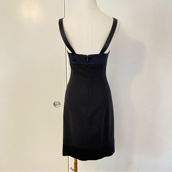 Rebecca Taylor Black Wool and Lastol Bustier Style Dress Size 2 - Picture 7 of 15